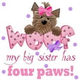 thumbnail image 2 of CafePress - Big Sister Has Four Paws Baby Infant Bodysuit - Baby Light Bodysuit, Size Newborn - 24 Months, 2 of 4