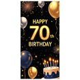 thumbnail image 1 of Happy 70th Birthday Banner Backdrop for Party Decorations Birthday Celebration Photography Props Banner Background Sparkle Balloon Decors Party Supplies, 1 of 3