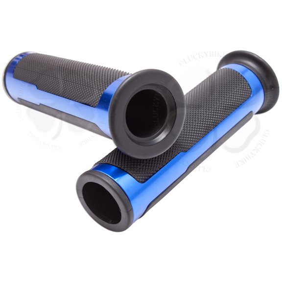 Motorcycle Hand Grips Open End 7/8 Inch Handlebars GSXR CBR RR Ninja ZX R1 R6