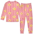 thumbnail image 2 of Cute Stripe Stars Pattern Cotton Pajamas 2 Piece Set Sleepwear Soft and Comfortable Homewear Nightwear, 2 of 7