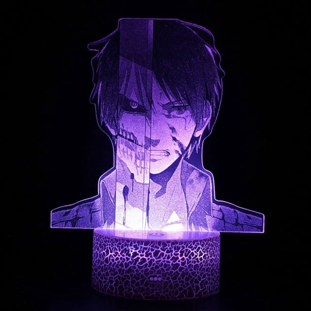 Lámpara de ilusión 3D con luz nocturna, blanqueadores, lámpara de decoración de anime