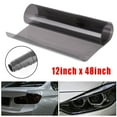 thumbnail image 2 of 12"X 48" Gloss Lights Smoke Vinyl Film Tint Headlight Taillight Wrap Cover Black, 2 of 9
