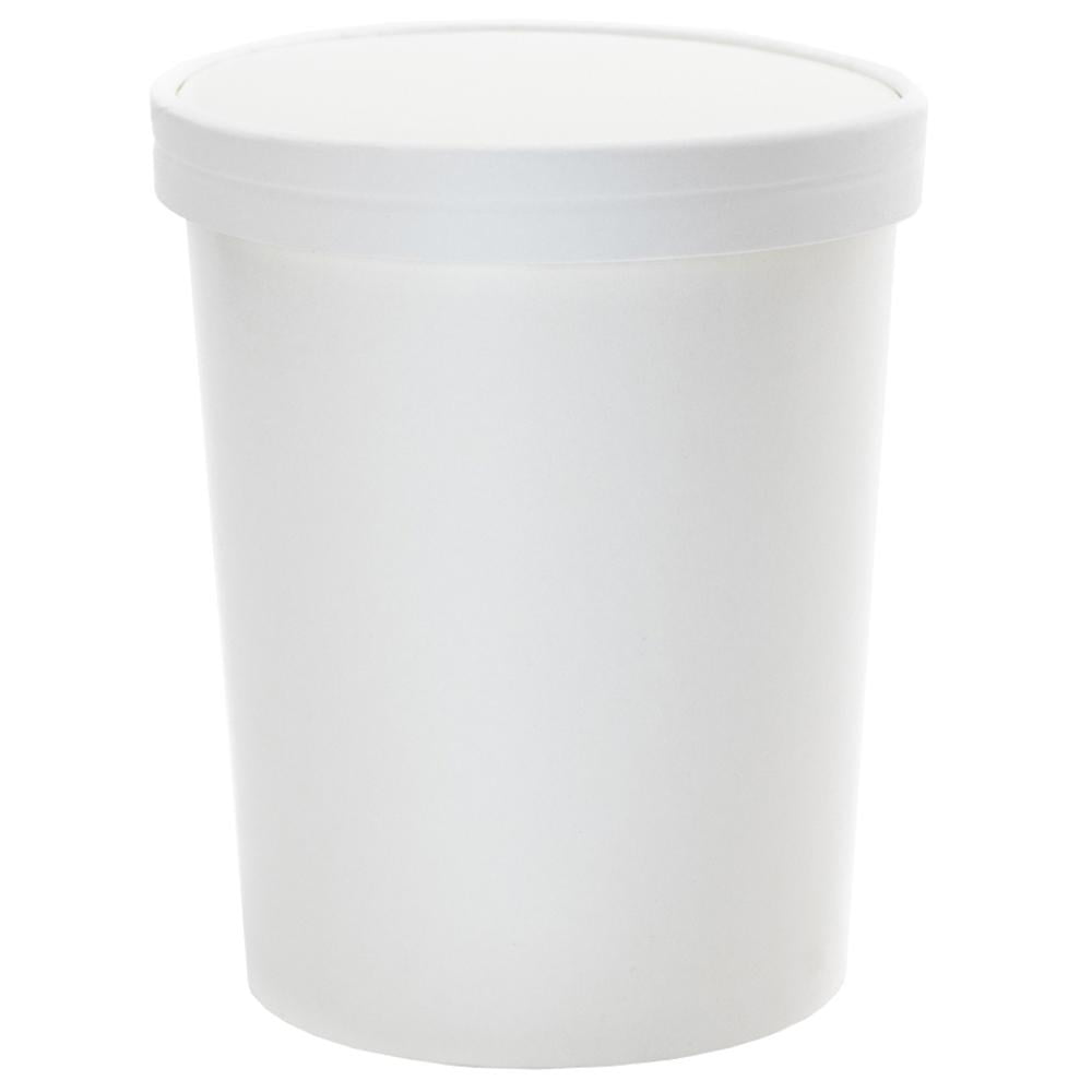 [25 Count] 32 oz Freezer Containers with Nonvented Lids to Prevent