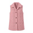 thumbnail image 7 of Perfectbot Women Fleece Sherpa Vest, Lapel Collar Button Down Fall Winter Thermal Waistcoat Layering Outerwear, 7 of 7