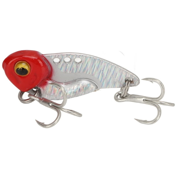 Fishing Lure, 5g 3D Eyes VIB Fishing Bait Portable For Freshwater Red Head  Silver Body,Red Head Gold Body