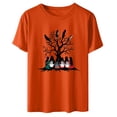 thumbnail image 4 of Dadaria Chemise Orange pour Femmes Manches Courtes T-Shirt Col Rond Été Chandail Blouses 2TG, 4 of 5