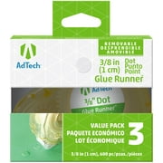 Ad-Tech Removeable Glue Dots 3/Pkg-Clear .375"