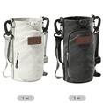 thumbnail image 6 of 2 Pcs Water Bottle Bag, Crossbody Holder with Pocket, Adjustable Strap, Insulated Water Bottle Carrier, Drawstring Closure, 9.4 in, Portable Phone Pouch for Travel, Hiking, 6 of 6
