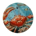 thumbnail image 4 of Ocean Crab Round Tablecloth Elastic Fitted Round Sea Animals Theme Table Cover Fabric Indoor Outdoor Tablecloths Fits Tables, 4 of 8