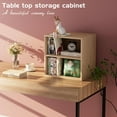 thumbnail image 4 of Garden 4 you Cube Storage Organizer Shelf, 2 Tiers Stackable Bookshelf, Wooden Display Bookcase with 2 Cube Storage, Small Storage Cabinet for Living Room Bedroom, Natural, 4 of 8