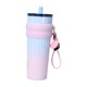 thumbnail image 3 of Vaso térmico portátil de 710 ml con tapa, regalo de cumpleaños, a prueba de fugas, reutilizable, botella de agua térmica para el trabajo y el hogar. Rosa Azul, 3 of 8