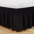 thumbnail image 3 of ATJIA Wrap Around Bed Skirt Three Fabric Sides Elastic Dust Ruffled 15 Inch Drop Easy to Install Fade Resistant, 3 of 13