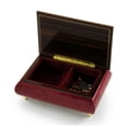 thumbnail image 2 of Remarkable Red Wine Floral Theme Wood Inlay Musical Jewelry Box - You've Got A Friend, 2 of 2