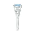 thumbnail image 4 of ANGARA Natural Solitaire 1.6 ct Aquamarine Twisted Split Shank Engagement Ring in 14K White Gold for Women (Size-8mm) | March Birthstone, Anniversary, Jewelry Gift for Women | Natural Aquamarine Ring, 4 of 9