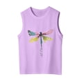 thumbnail image 3 of JAJAHO Girls Summer Tank Tops For Kids Girl Sleeveless Loose Fit Crew Neck Casual Cute Graphic Tees Beach Shirts 2-10Y Soft Onesie, 3 of 3