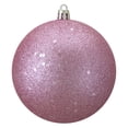 thumbnail image 2 of Northlight Holographic Glitter Bubblegum Pink Shatterproof Christmas Ball Ornament 4" (100mm), 2 of 8