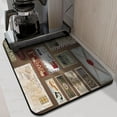 thumbnail image 2 of Coffee Mat, Coffee Vintage Stamp Coffee Bar Mat for Countertop, Rubber Backed Dish Drying Mat for Counter, Absorbent Coffee Bar Accessories Fit Under Coffee Maker Espresso Me Machine 18x24in, 2 of 7