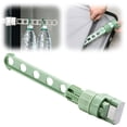 thumbnail image 2 of Colgador de ropa plegable Bearachild resistente al óxido para tendedero de ropa portátil montado en la pared verde, 2 of 6