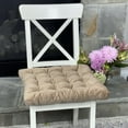 thumbnail image 4 of Velvet Square Chair Cushion Beige, 4 of 8