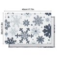 thumbnail image 6 of Blue Christmas Snowflake Pattern Summer Placemats Table Placemats Set Of 4-Linen Kitchen Washable Placemats Table Mats 11.8"x17.7" Non-Slip Heat Resistant, 6 of 6
