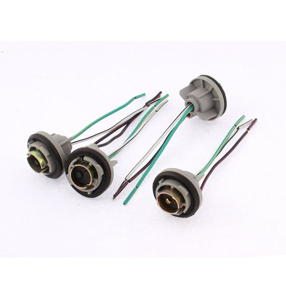 Unique Bargains 4Pcs 1157 2057 2357 Turn Signal Light Socket Harness for Incandescent Bulbs