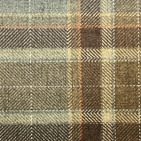 Decora Furnishings Madras Checks Design Digitally Printed Microfiber Velvet Fabric Soft Material for Upholstery, Cushion Covers, Chair, Craft - Width 54 inches - Fabric by Yard (Dark)