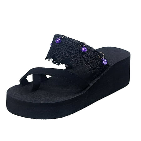 

Dtydtpe Ladies Fish Wedge Mouth Breathable Strap Rhinestone Heel Shoes Sandals Flowers Buckle Women s sandals Women s Platform Sandals Heel Sandals for Women Closed Toe Womens Fuzzy Slippers San