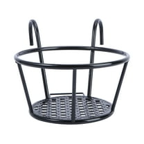 Spatiy Black Hanging Baskets Flower Pot Holder over the Rail Metal Fence Planters Hangers for Patio Balcony Porch Fence Deck