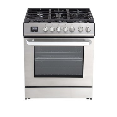 Rangaire RRG303TS 30" Gas Range Oven with Timer - Stainless Steel, Sealed Burners, Convection Fan, Easy Reach Racks
