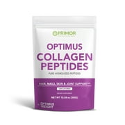 Optimus Weight Collagen Pure Hydrolyzed Peptides Supplement Powder - For Hair, Skin, Nails and Joint Support - Type I & III - For Women & Men (Unflavored, 30 Servings)