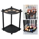thumbnail image 5 of Soporte para caña de billar independiente de 8 agujeros con soporte para bebidas y soporte para bolas de billar Negro, 5 of 9