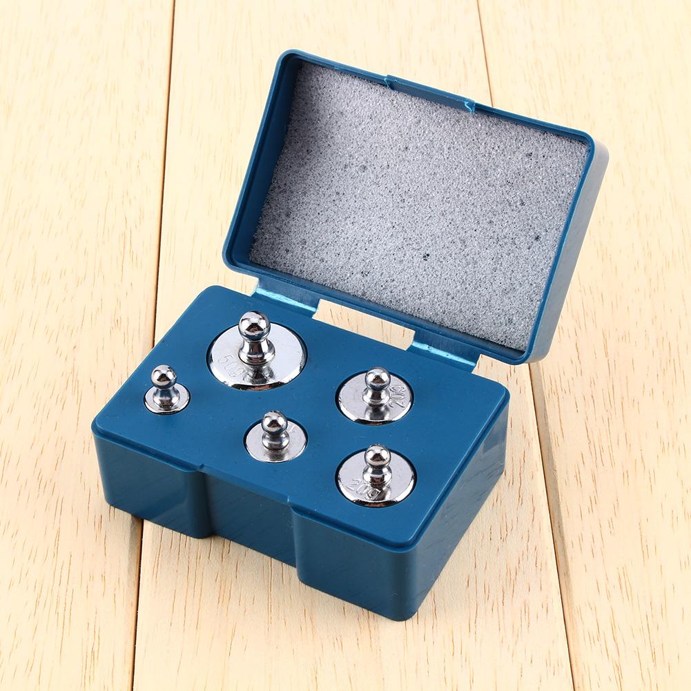 Tebru 5pcs/set Grams Precision Calibration Weight Digital Scale Kit 50g
