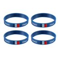 thumbnail image 1 of 12Pcs Country Silicone Wristband Sports de Mode Bracelet (France), 1 of 1