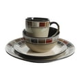 thumbnail image 3 of Gibson Elite Casa Roja 16 Piece Reactive Glaze Dinnerware Set, Cream and Red, 3 of 7