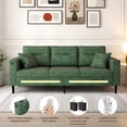 thumbnail image 6 of VNT 3 Seater Sofa Modern Sofa with LED Lights & Charging Ports for Living Room, Bedroom, Apartment, Green, 6 of 7
