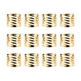 thumbnail image 2 of 12pcs/set Napkin Buckle Metal Table Towel Pattern Napkin Rings Holder Party Napkin Ring Decoration Dinner Cloth Buckle Decor, Gold, 2 of 9