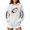White, variant on Women Waffle Knit Pullover Hoodie, Football Heart Graphic Long Sleeve Hooded Sweatshirt, Oversized Game Day Fan Top with Kangaroo Pocket for Sports Party Daily Fall Wear