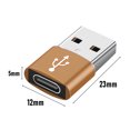 thumbnail image 3 of Adaptador Usb C A Usb 2X Usb 3.1 Tipo C Hembra A Usb 3.0 A Macho Adaptador Datos+Carga (Oro), 3 of 6
