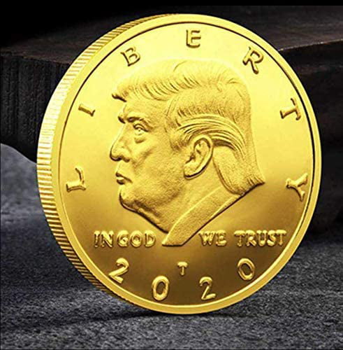 Binpure 2020 Donald Trump Gold Coin, Commemorative Coin Collection Gifts  Silver Eagle Commemorative Novelty Coin