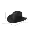 thumbnail image 2 of OULII Western Hat For Men Black Polyester 1Pcs Fashion Accessory Outdoor Activities, 2 of 8