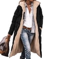 thumbnail image 1 of Abrigo Sherpa para mujer, abrigos lisos, chaqueta polar de manga larga, ropa de abrigo cómoda para mujer, con capucha para vacaciones, 1 of 4