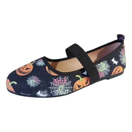 

Jungdeepe Ladies Ladies Pumpkin Printed Large Size Flat Shoes Casual Sneaker Casual Shoes for Men Platform Loafer Heel Shoes Men Casual Winter Womens Size 9 Sandals Toe Slide Sandal