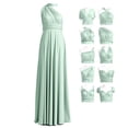 thumbnail image 2 of Women's Mint Green Convertible Infinity Maxi Dress – Multiway Bridesmaid Gown, 2 of 6