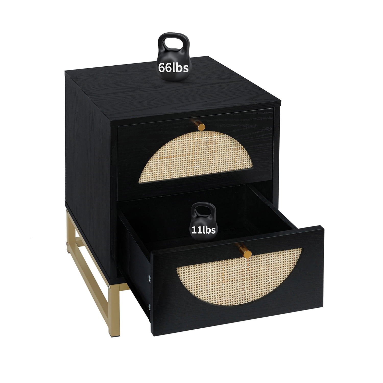 Kadyn 2 Drawer Nightstand Set of 2, Bedside Table for Bedroom and Living Room, Nightstand Side Table with Storage Drawer, Black Kadyn 2 Drawer Nightstand Set of 2, Bedside Table for Bedroom and Living Room, Nightstand Side Table with Storage Drawer, Black