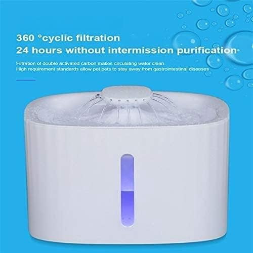 RKXQT Cat Water Fountain, 3L Automatic Pet Water Fountain with Intelligent Pump and LED Indicator, Light Guide at Night and Prevent Dry Design