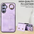 thumbnail image 3 of Case for Samsung Galaxy A54 5G, PU Leather 3 Card Slots with Finger Ring Holder Shockproof Phone Case, 3 of 15