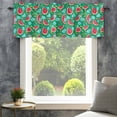 thumbnail image 4 of Summer Watermelon Farmhouse Short Window Curtain Valances, Green Tropical Ice Cubes Cartoon Rod Pocket Kitchen Valances for Living Room Bedroom Bathroom Cafe 42" x 18", 4 of 8