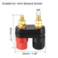 thumbnail image 2 of Uxcell Dual Binding Post Terminal, M5 Thread Power Amplifier Speaker Connector Banana Plug Jack Socket Red Black 2 Pcs, 2 of 4