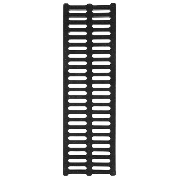 LOLIPPYY Black Plastic Channel Grate for Sewer Drainage, Easy Installation for Kitchen and Bathroom Use