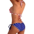 thumbnail image 2 of American Flag Bikini for Women, Red White and Blue Swimsuit, Patriotic Bikini 4th of July Bathing Suits (Medium, Stars and Stripes), 2 of 7